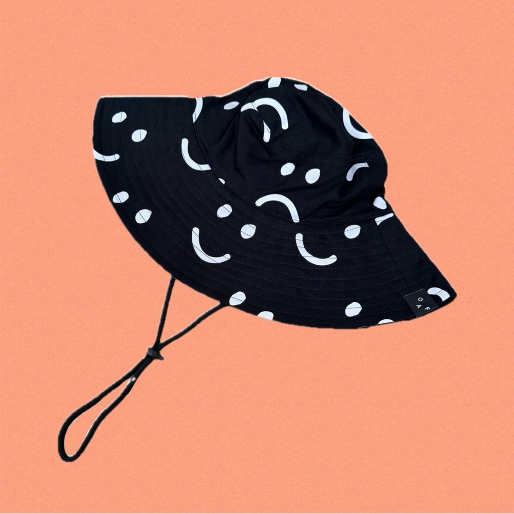 Lazy Oaf Happy Sad Wide Brim Hat, New Without Tags